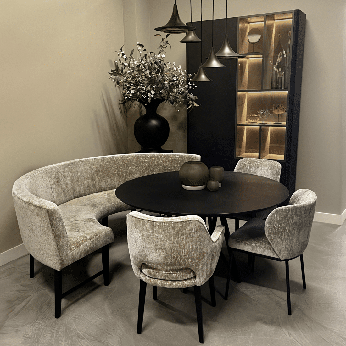 Eetkamerbank Roxy rond